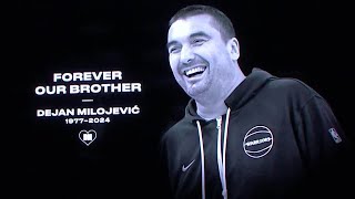 Warriors Tribute to Late Assistant Coach Dejan Milojević [upl. by Irej429]