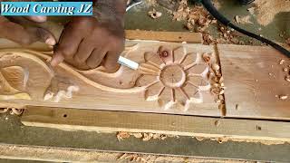 INCREDIBLE way to CARVE a SUNFLOWER🌻VERY EASY Relief Carving [upl. by Enyrhtac792]