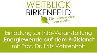 Vortrag von Prof Dr Fritz Vahrenholt am 251024 in Birkenfeld [upl. by Avitzur995]