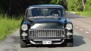 Chevrolet Bel Air 1955 dubbel turbo [upl. by Atthia71]