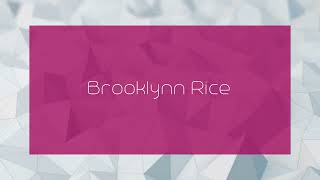 Brooklynn Rice  appearance [upl. by Federica]