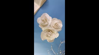 DIY🌸 How To Make PAPER TOWEL ROSES 🌸 Home Decoration Ideas Easy Beginner Shorts Tutorial diy [upl. by Griffy]