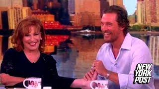 Matthew McConaughey gives Joy Behar a ‘dad’ foot massage on ‘The View’ [upl. by Circosta]