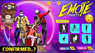 Emote Party Event 100 Confirmed Throne Emote Return Event  Free Fire New Event  Ff new event [upl. by Calbert]