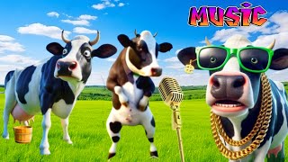 FUNNY COW DANCE  78  COW DANCE amp COW VIDEO DANCING COW [upl. by Morlee841]