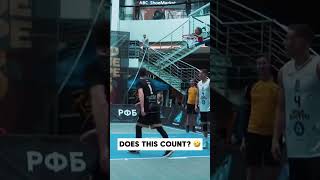 This should count for 4pts right FIBA3x3 🤣 [upl. by Wanids]