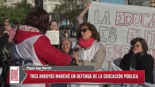 Tres Arroyos Marchó en defensa de la educación Pública [upl. by Kelton]