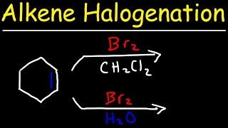 Halogenation of Alkenes amp Halohydrin Formation Reaction Mechanism [upl. by Nosneh56]