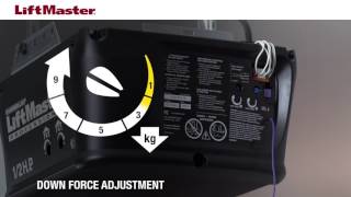 How to Adjust Force on a LiftMaster Garage Door Opener with Manual Adjustment Controls [upl. by Dressel]