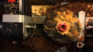 Madrone Burl Bowl part 1  Woodturning on a Delta Midi Lathe  Alex Olson [upl. by Nyraa]