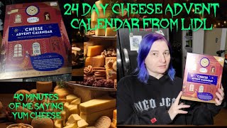 cheese advent calendar from LIDL saying YUM CHEESE for 40 MINUTES 💜🦇💜 [upl. by Atinnod921]