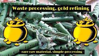 Waste processing gold refining gold recovery goldrecovery ewaste scrap gold silver refining [upl. by Goran]