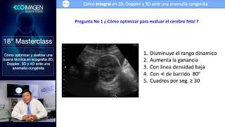 18 MasterClass  Cómo Optimizar y Realizar Ecografía 2D Doppler 3D y 4D ante anomalía congénita [upl. by Pussej]