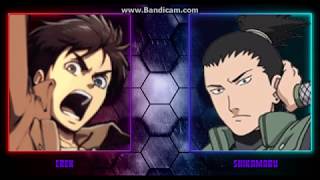 Eren vs Shikamaru Mugen [upl. by Lemcke549]