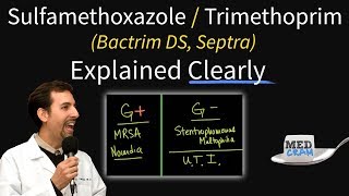 SulfamethoxazoleTrimethoprim Bactrim Septra Uses Coverage Dosage UTI Treatment Etc [upl. by Elocan]