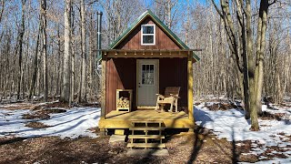 Our Simple Off Grid Cabin Tour [upl. by Ayhay44]