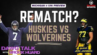 NCAA Title Rematch Huskies vs Wolverines Dawg Talk w Brock Huard [upl. by Berman]