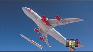 Virgin Orbit’s Cosmic Girl launches from Mojave fails on first rocket launch attempt [upl. by Florenza459]