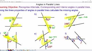 Angles in Parallel Lines  GCSE Maths  Mr Mathematics [upl. by Mimi]