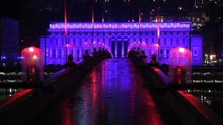 Lyon sillumine pour la Fête des Lumières [upl. by Dnaloy]