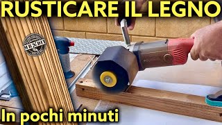 Come rusticare il legno e risaltare le venature in 3 minuti a fuoco Lucidatrice per metallo vevor [upl. by Itsym213]