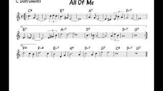 All of me  Play along  C version [upl. by Annay]