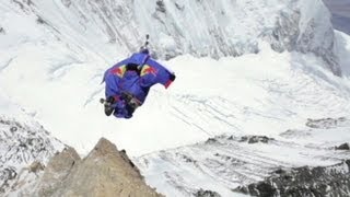 Mount Everest Wingsuit Jump Video Man Jumps Off Peak With Wingsuit [upl. by Yendirb]