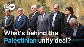 What is Chinas role in the Beijing Declaration of rival Palestinian factions  DW News [upl. by Anyek]