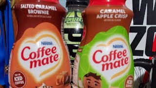 Nestlé Coffee Mate Caramel Apple Crisp amp Salted Caramel Brownie Coffee Creamers Mini Sip N Review [upl. by Mckenzie]