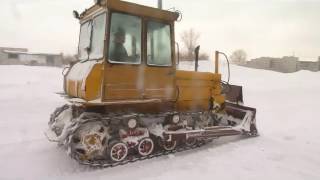 Soviet dozer tractor PTZ DT75T quotKazachstanquot [upl. by Howe]