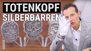 Totenkopf Silberbarren ⚡ Antikes Finish ⚡ Nur 1000 Stück [upl. by Halimak]