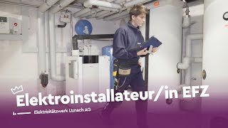 Stromgesteuert Elektroinstallateurin EFZ  Elektrizitätswerk Uznach AG  Lehrstellenvideo  Yousty [upl. by Danyelle]