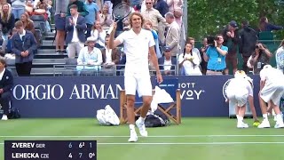 Alexander Zverev hilarious interview after winning against Lehecka at Giorgio Armani Tennis Classic [upl. by Jaime980]