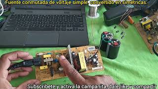 fuente simples a simétrico DC 60 V GND 60 V video tutorial completo aquí [upl. by Airelav]