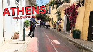 Athens Walking Tour Plaka Monastiraki Greece [upl. by Nayrda]