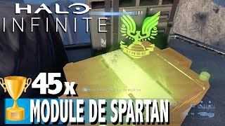 OÙ TROUVER TOUS LES MODULES DE SPARTAN x45 SUCCÈS FLÉAU MJOLNIR  HALO INFINITE [upl. by Elletnahs18]