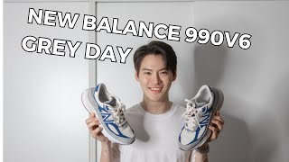 New Balance 990v6 Grey Day  Sizing  Outfit [upl. by Nomar188]