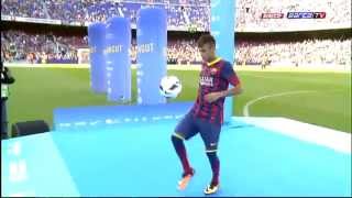 Neymars Presentation in Barcelona FULL PRESENTATION [upl. by Adlar]