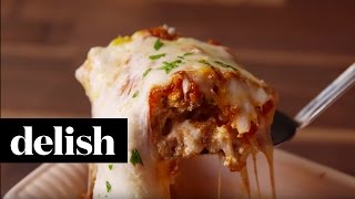 Chicken Parm RollUps  Delish [upl. by Atteloiv]