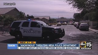 quotAnonymousquot threatens Mesa Police Department [upl. by Natal]