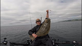 Two 40inch halibut in one day kayak [upl. by Ginzburg]