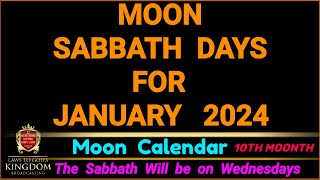 Lunar Sabbath days for Jan 2024 [upl. by Rahmann881]