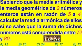 PROMEDIOS  PROBLEMA RESUELTO  EXAMEN DE ADMISIÓN A LA UNIVERSIDAD [upl. by Netniuq]