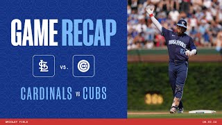 Game highlights Cubs win Game Two of The Series vs STL  8224 [upl. by Eetnom]