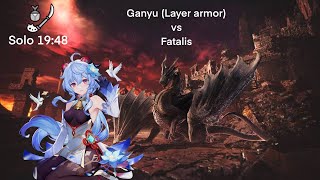 Ganyu vs fatalis MHW Insect Glaive solo Layer armor [upl. by Ahsaei]