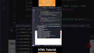 HTML Tutorial  Lesson 73 HTML Canvas  Add a JavaScript  Line Part 3 html htmltutorial css [upl. by Siravat834]