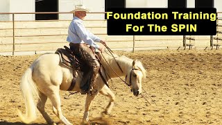 Reining Spin Foundation  Beginning Of Reining Horse Training [upl. by Ahsinrats]