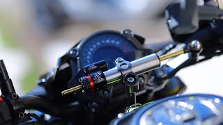 how to install steering stabilizer damper on kawasaki z900 [upl. by Maleeny]