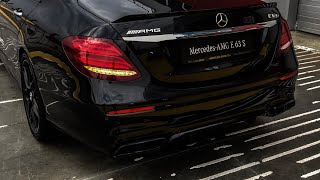 Звук выхлопа Мерседес Е63s AMG 4matic с прострелами  Sound Mercedes E63s AMG 4matic [upl. by Nadabb588]