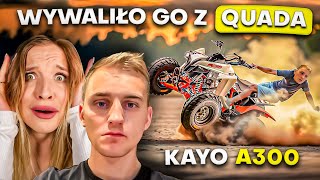 QUAD KAYO A300 VS OGROMNE PODJAZDY W LESIE wykatapultowało go [upl. by Rather]